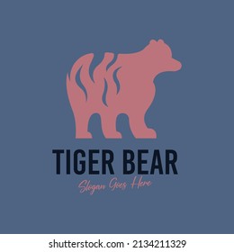 Bear Silhouette Logo Design Concept Vector. Animal Silhouette Logo Design Template