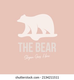 Bear Silhouette Logo Design Concept Vector. Animal Silhouette Logo Design Template