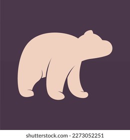 Bear silhouette logo design concept. Animal logo template