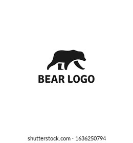 Bear silhouette logo design vector ilustration