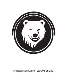 Bear silhouette Logo design vector template. Logo animal Logotype concept icon.