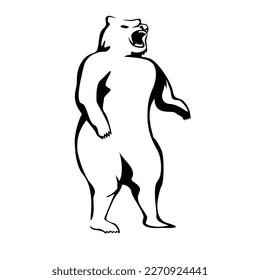 bear silhouette logo design. wild animal sign and symbol.
