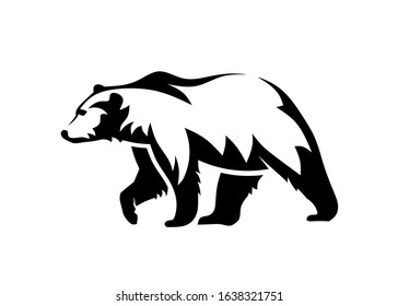 bear silhouette logo vector animals illustration