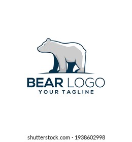 Bear silhouette logo vector animals illustration, bear icon modern symbol for graphic and web design