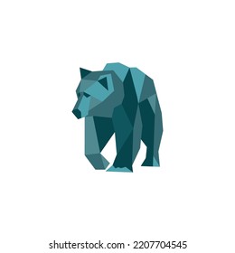 Bear silhouette logo vector animals illustration, bear icon modern symbol for graphic and web design. Bear head illustration vector drawing