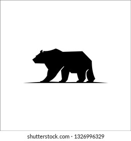 bear silhouette logo vector animals,Silhouette of a polar bear