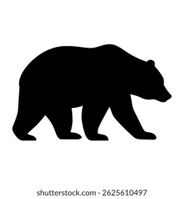 Bear Silhouette in Minimalist Style vector