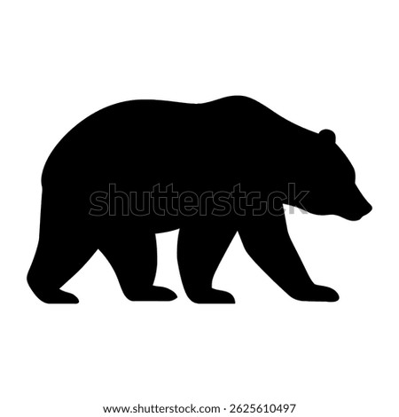 Bear Silhouette in Minimalist Style vector