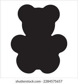 Silueta de oso, imágenes similares, ilustración vectorial, silueta negra de un oso sobre un fondo blanco mirando hacia adelante desde un lado.