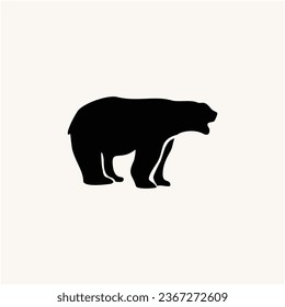 bear silhouette vecor design illustration