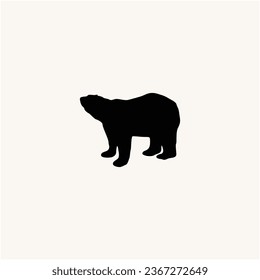 bear silhouette vecor design illustration