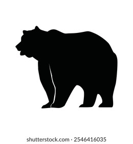 Vector de la silueta del oso, grupo del oso de la fauna silvestre, Colección del oso, animal del oso del diseño del bosque.
