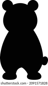 Bear silhouette vector art and illustration