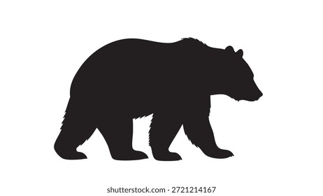 Arte vectorial silueta oso