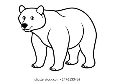Silueta del oso, Vector, diseño, ilustración.