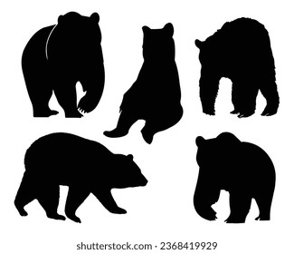 Bear Silhouette Vector. Bear Vector Illustration. Bear Artwork.