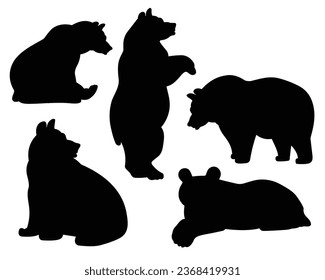 Bear Silhouette Vector. Bear Vector Illustration. Bear Artwork.