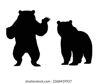 Bear Silhouette Vektor. Bärenvektorgrafik. Bärenkunst.