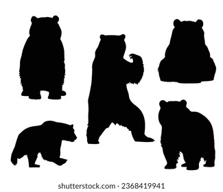 Bear Silhouette Vector. Bear Vector Illustration. Bear Artwork.
