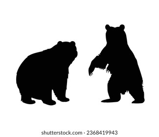 Bear Silhouette Vector. Bear Vector Illustration. Bear Artwork.