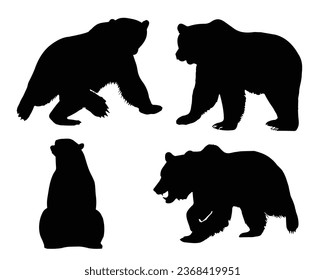 Vector de silueta de oso. Ilustración del vector del oso. Obsérvate.