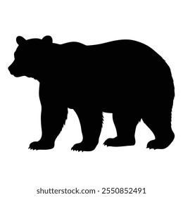 Bear Silhouette Vector Illustration – Bold Wildlife Silhouette Art.