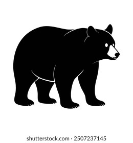 bear silhouette vector Illustration on white background