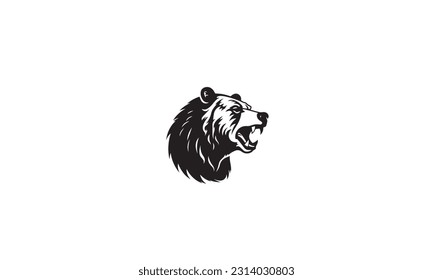Bear silhouette vector logo design