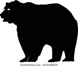 Bear Silhouette Vector - Minimalist Wildlife Graphic Design
