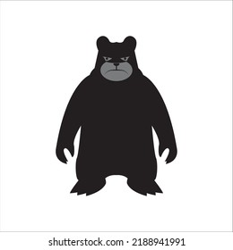 Bear silhoutte vector design illustration template web