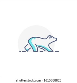 bear simple logo design vector