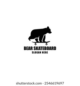 Bear skateboard logo design, sport logo design