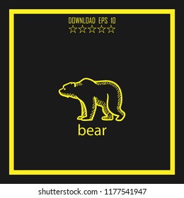 bear  sketch vector icon