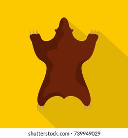 Bear skin icon. Flat illustration of bear skin vector icon for web