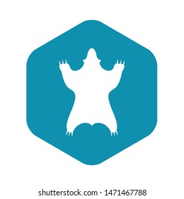 Bear skin icon. Simple illustration of bear skin vector icon for web