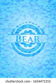 Lleva emblema azul cielo.Fondo de mosaico