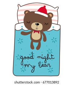 bear sleep illustration