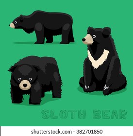 Bear Sloth Bear Cartoon Vector Illustration