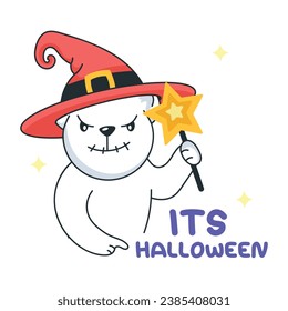 Bear spell doodle sticker design 