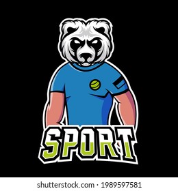 Bear sport or esport gaming mascot logo template, for your team