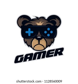 Bear sport illustration for gamer logo.