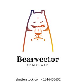 Bear sport vector logo concept isolated on white