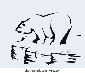 Bear standing on a rock