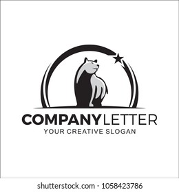 Bear with Star Design Logo