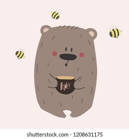 bear stealing honey 