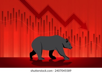 bear stock market loss vector