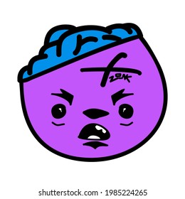 Bear Streetwear and Edgy Logos, in Navy and Purple, New Style, Commercial Use
