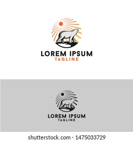 bear and sun logo vector download