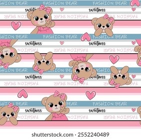 ´pattern bear sweetnes cute girl