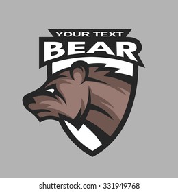 Bear Symbol, Logo, Or Sports Emblem.